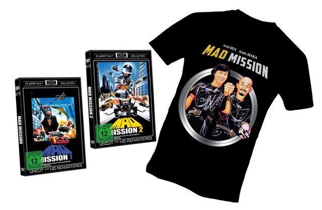 DVD Mad Mission Doppelpack 1+2. Tl.1+2, 2 DVD, inkl. T-Shirt (Größe L) günstig online kaufen