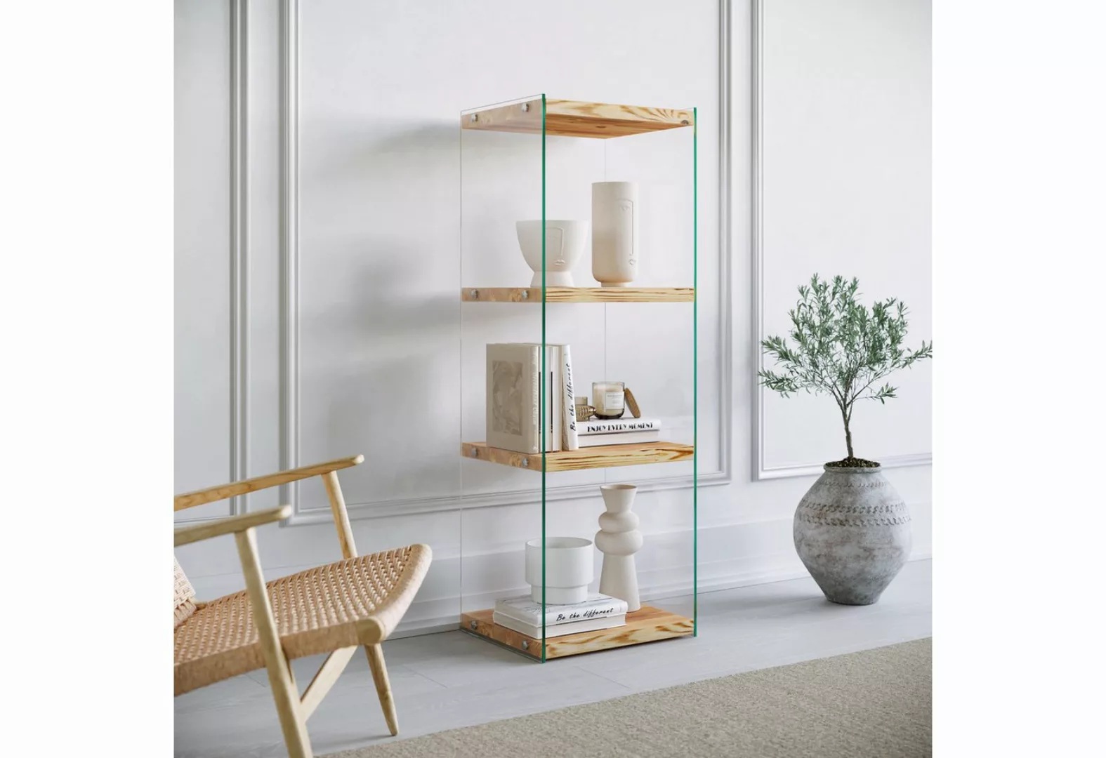 Skye Decor Bücherregal 100% PINE SOLID WOOD, 120 cm x 35 cm x 40 cm S1306 günstig online kaufen