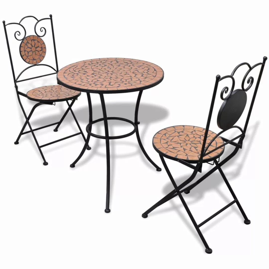 3-tlg. Bistro-set Keramik Terrakotta günstig online kaufen