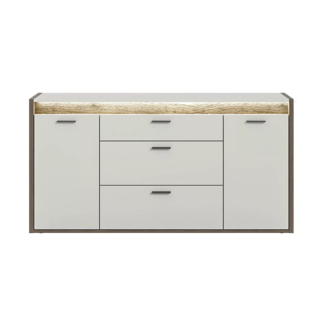 Sideboard Falcona Nox Oak Nachbildung hellgrau B/H/T: ca. 167x86x40 cm günstig online kaufen