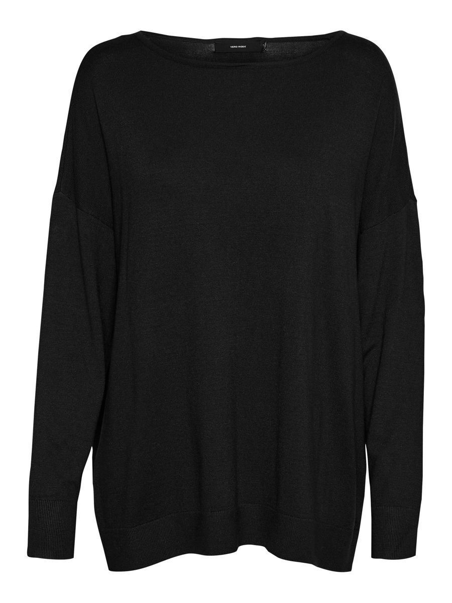 VERO MODA Boxy U-boot-ausschnitt Bluse Damen Schwarz günstig online kaufen