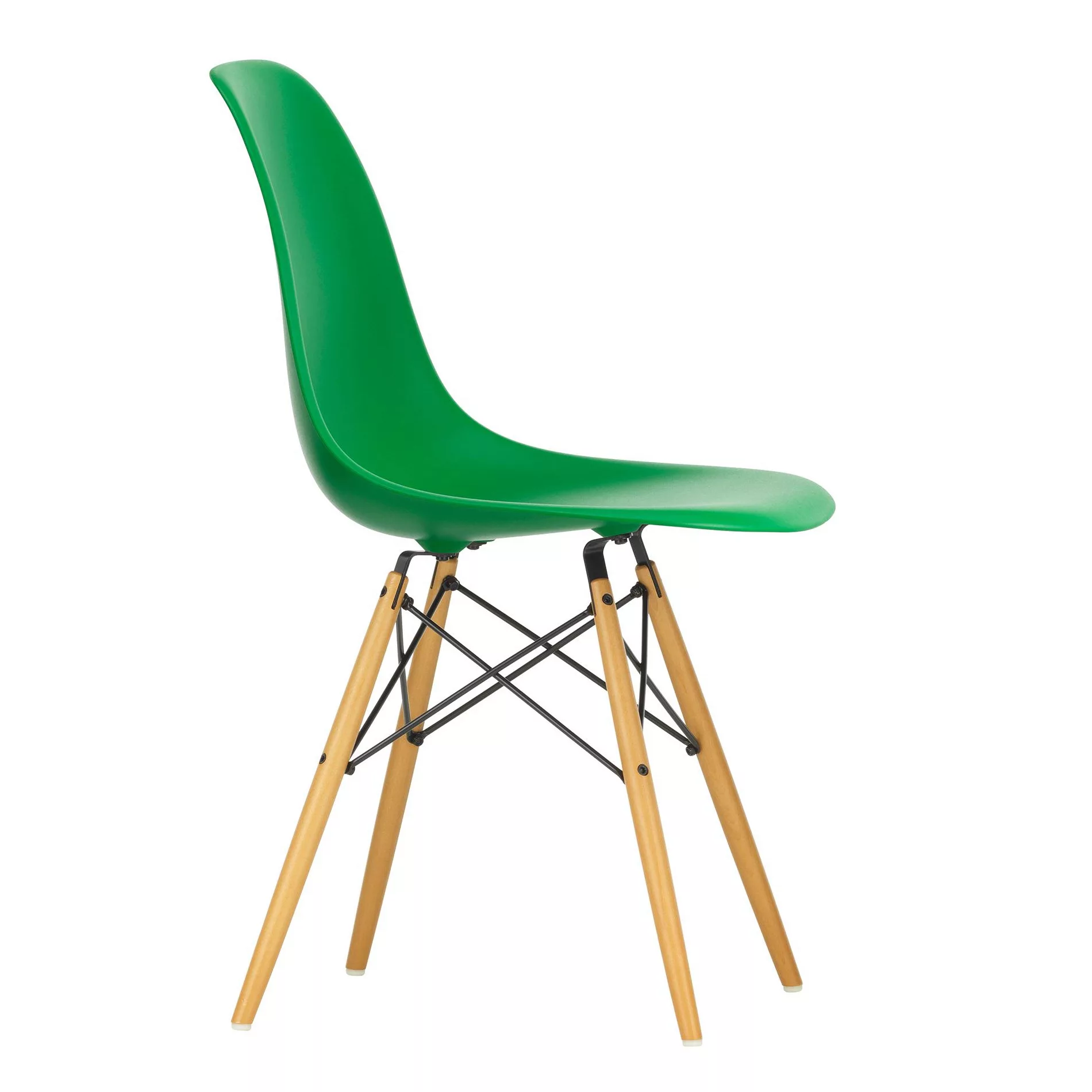 Vitra - Eames Plastic Side Chair DSW Ahorn gelblich - grün/Sitzschale Polyp günstig online kaufen