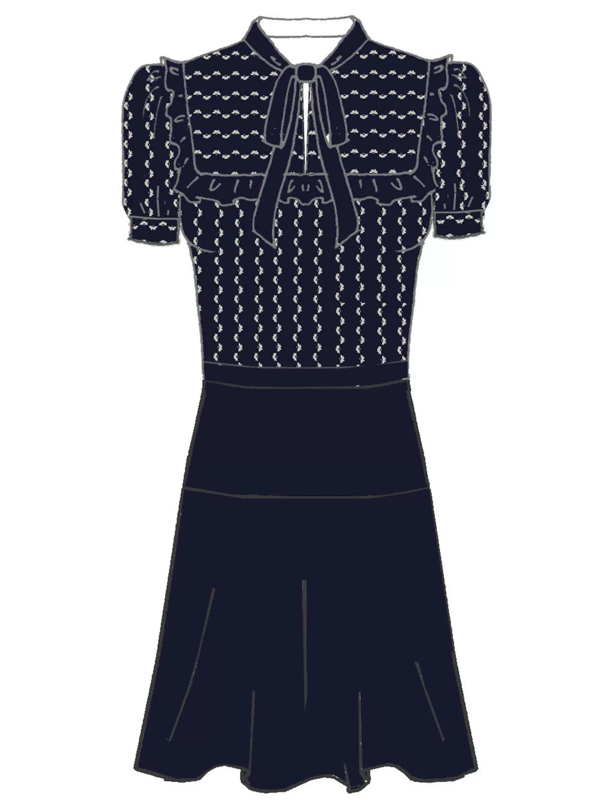 Vive Maria Romantic Sailor Damen A-Linien-Kleid blau allover günstig online kaufen