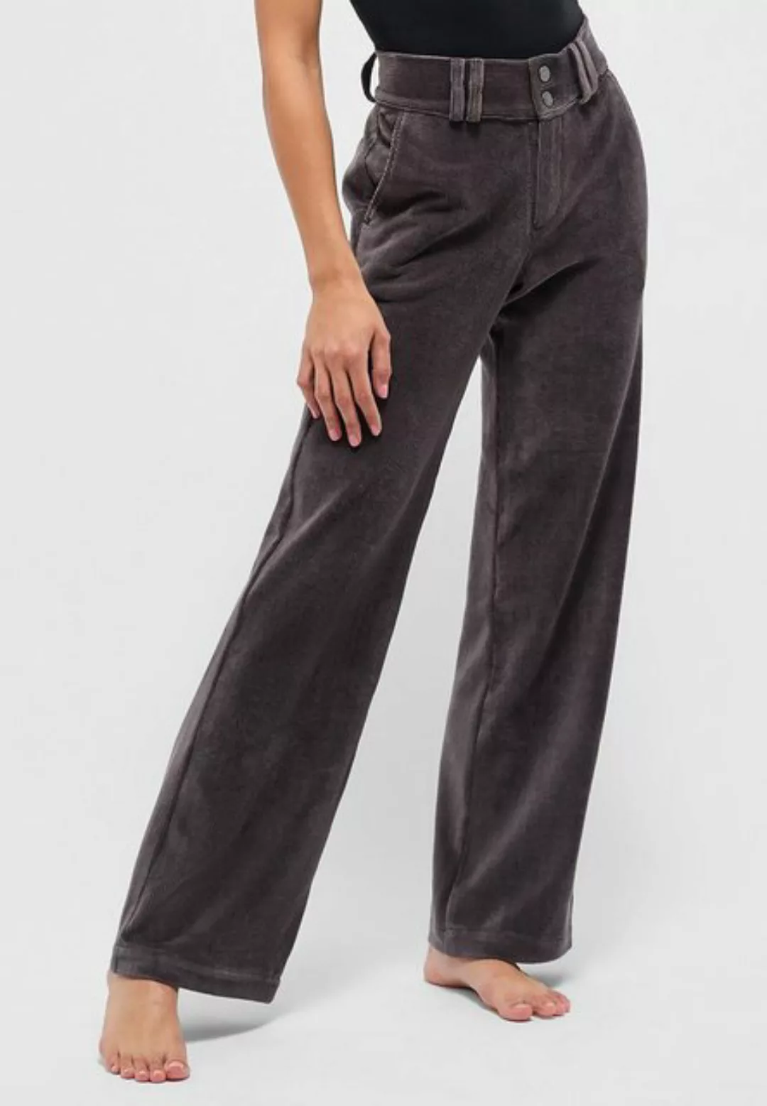 AENGELS Cordhose Hose Button Wide Leg mit Jersey Cord günstig online kaufen