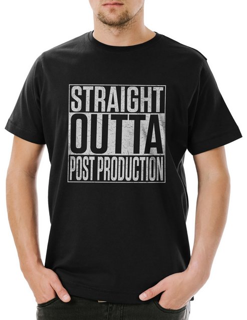 Urban Backwoods Print-Shirt Straight Outta Post Production Herren T-Shirt P günstig online kaufen