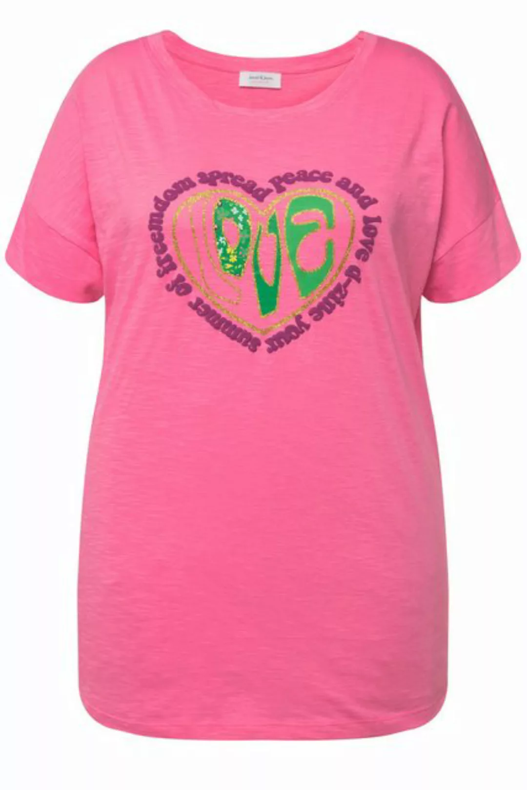 Janet & Joyce Rundhalsshirt T-Shirt oversized LOVE Motiv Halbarm günstig online kaufen