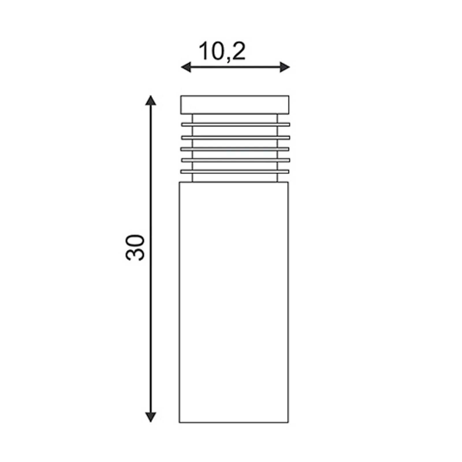 SLV VAP SLIM 30, Outdoor Standleuchte, TC-TSE, IP44, edelstahl gebürstet, Ø günstig online kaufen