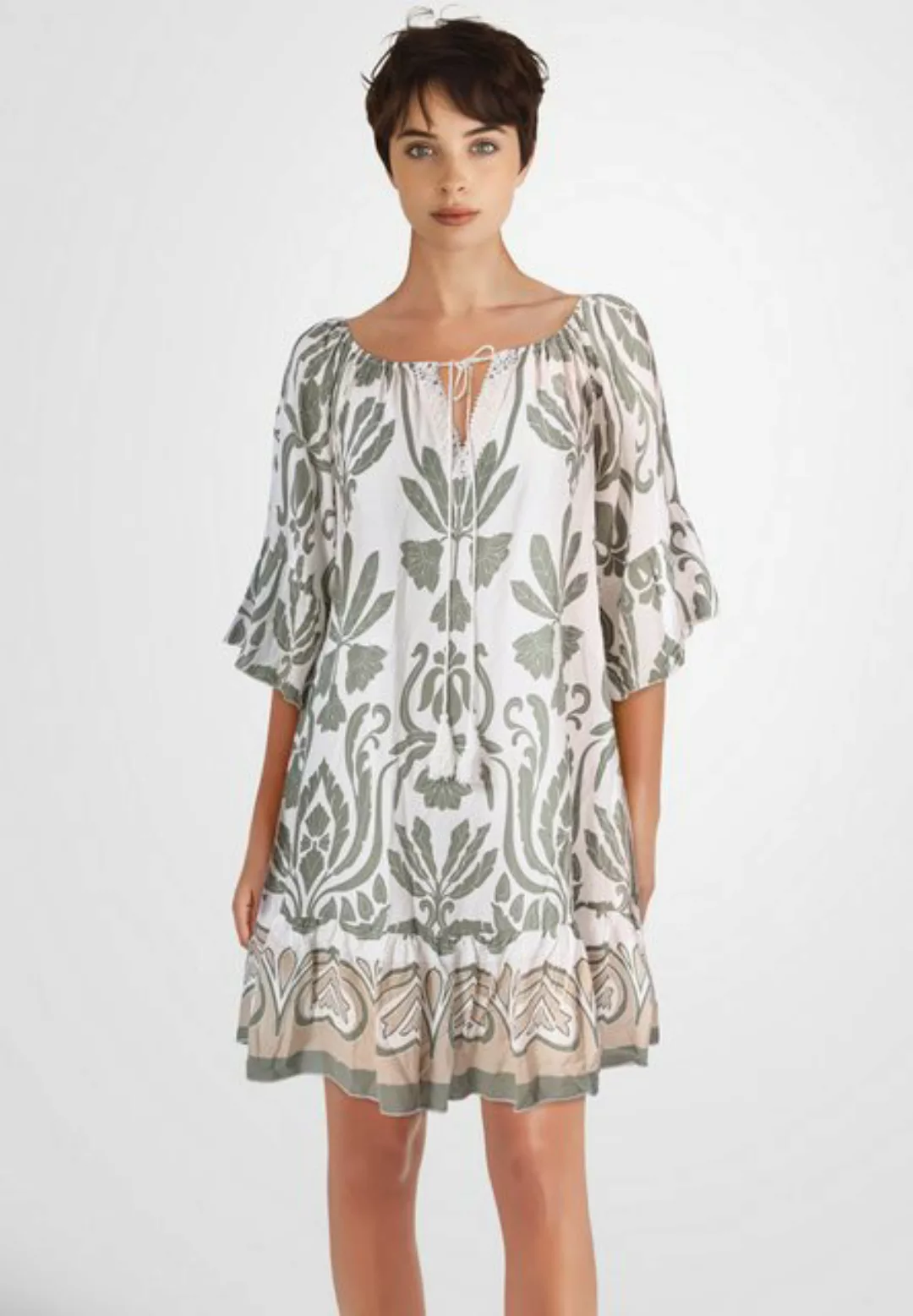 PEKIVESSA Tunikakleid Boho Carmen Kleid Halbarm (Einzelartikel, 1-tlg) mit günstig online kaufen