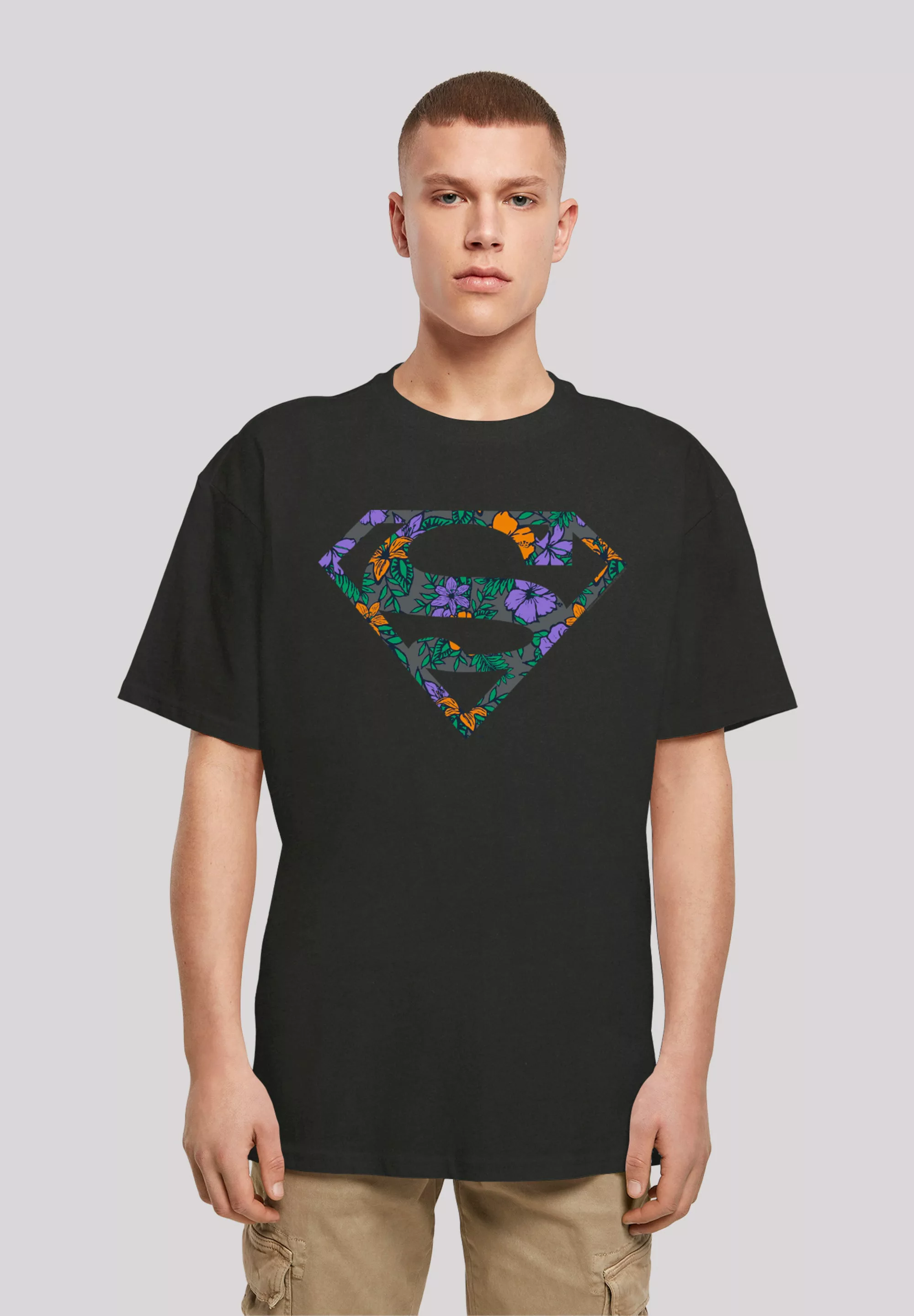 F4NT4STIC T-Shirt "Superman Superheld Floral Logo", Print günstig online kaufen