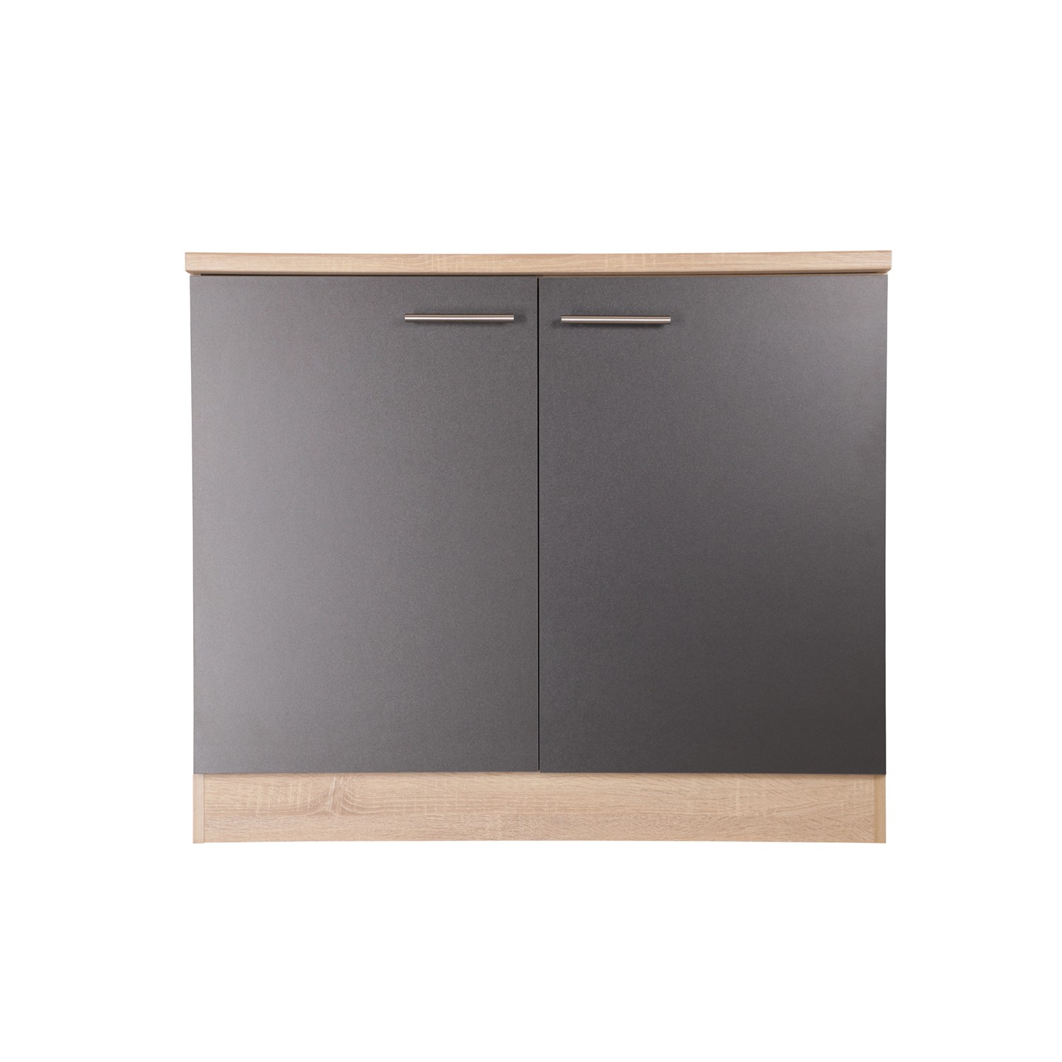 Respekta Spülenunterschrank Merle 100 cm Grau günstig online kaufen