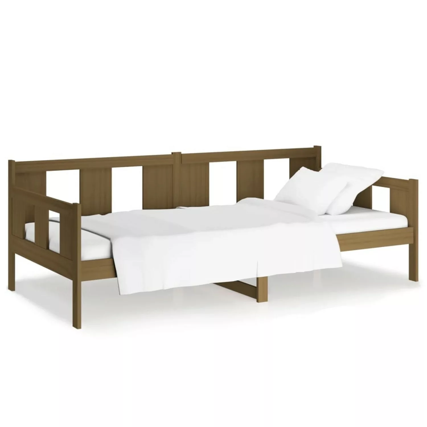 vidaXL Bett, Tagesbett Honigbraun Massivholz Kiefer 80x200 cm günstig online kaufen