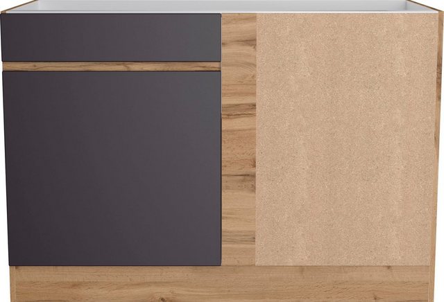 KOCHSTATION Eckunterschrank "KS-Riesa", Breite 120 cm, MDF-Fronten günstig online kaufen