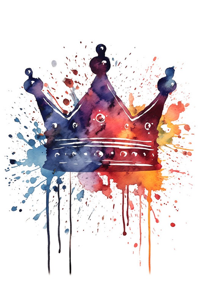 A.S. Création Leinwandbild "Colourful Crown - Wandbild Bunt Keilrahmen Kuns günstig online kaufen