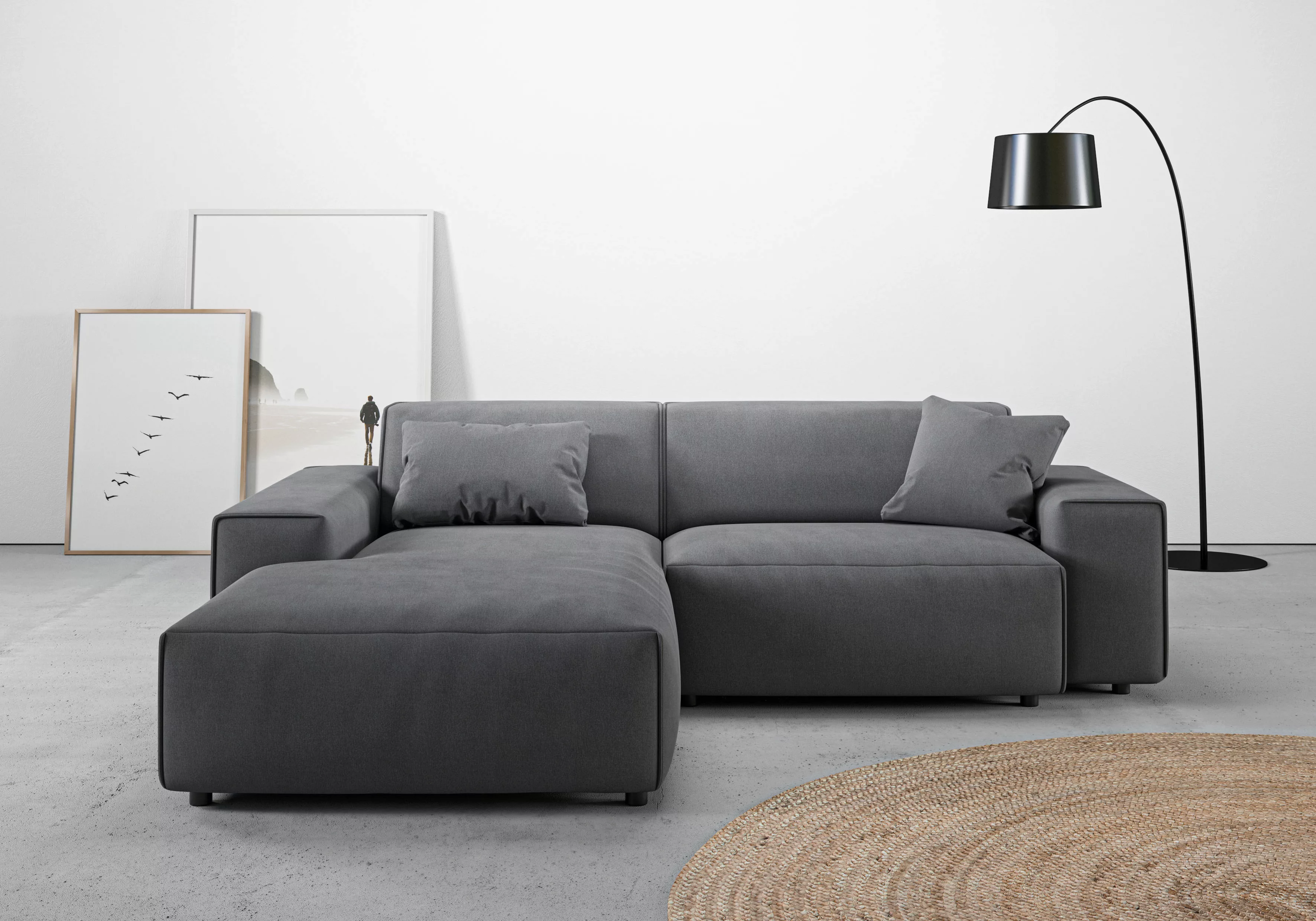 andas Ecksofa Glimminge L-Form auch in Breitcord, Feincord + Easy care-Bezu günstig online kaufen