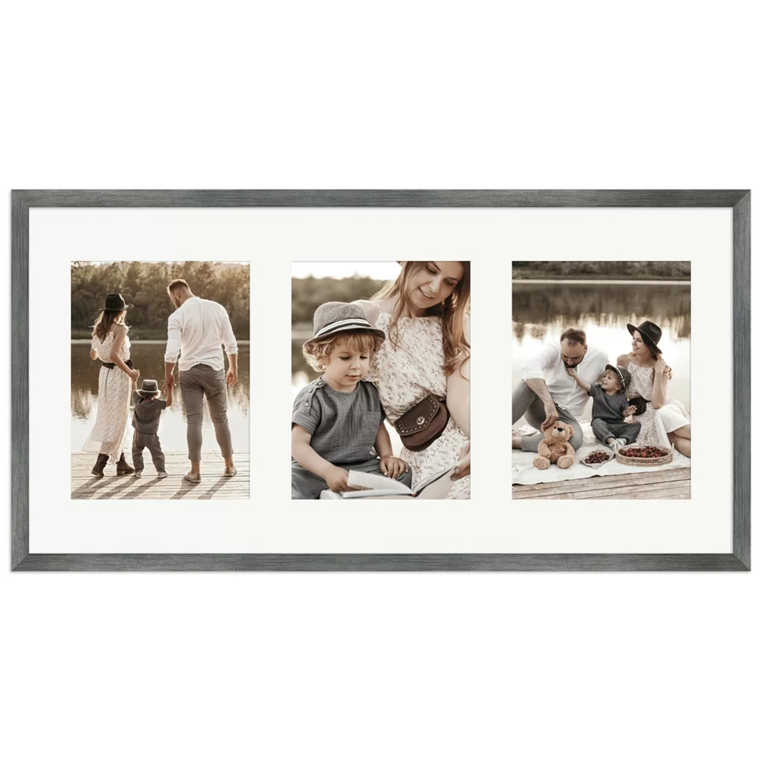 WANDStyle Galerierahmen G950 in Metall-Optik 30 x 60 cm für 3 Bilder im For günstig online kaufen