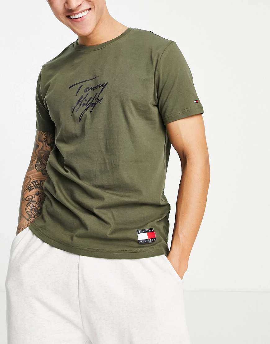 Tommy Hilfiger Underwear Logo Kurzärmeliges T-shirt XL Army Green günstig online kaufen