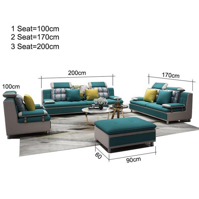 JVmoebel Sofa Luxus Textilsofas Wohnlandschaft Sofagarnitur 3+2+1 Set, Made günstig online kaufen