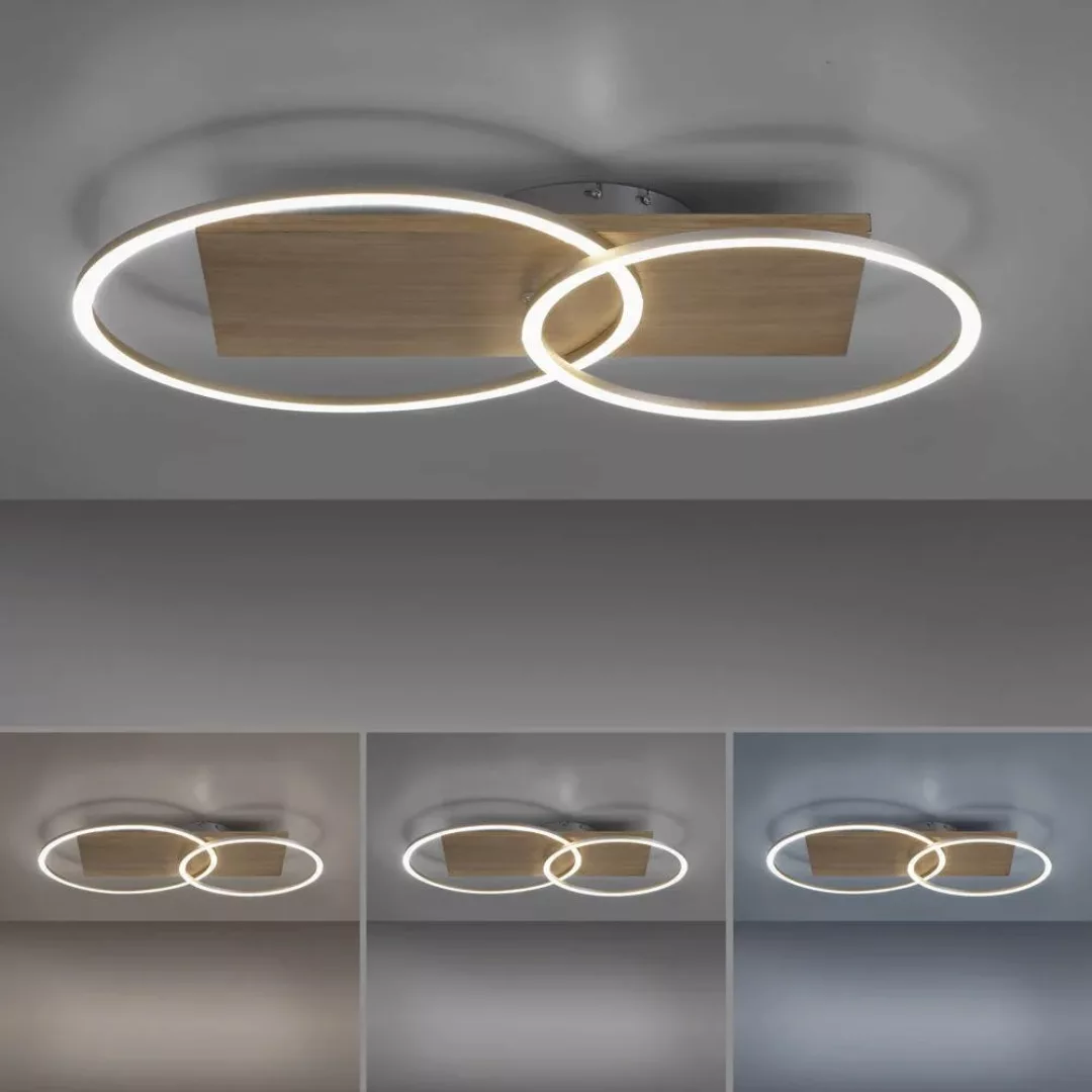 Paul Neuhaus Palma LED-Deckenlampe CCT 2 Ringe günstig online kaufen