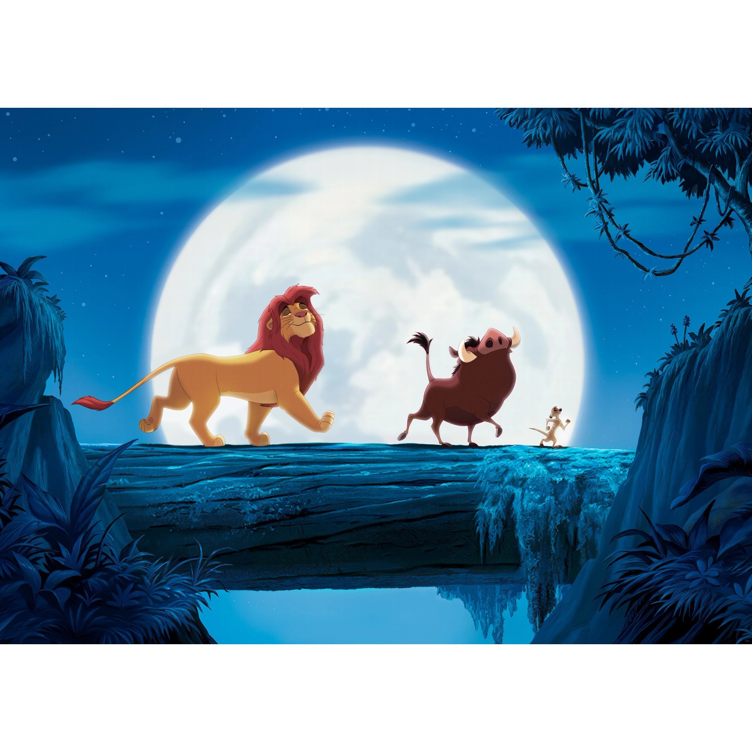 Komar Vlies Fototapete Disney The Lion King Full Moon Walk Blau günstig online kaufen