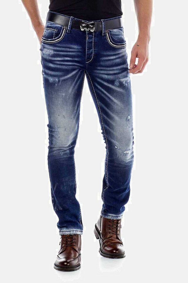 Cipo & Baxx Straight-Jeans Jeans im Worn Washed Look, CD-485 günstig online kaufen