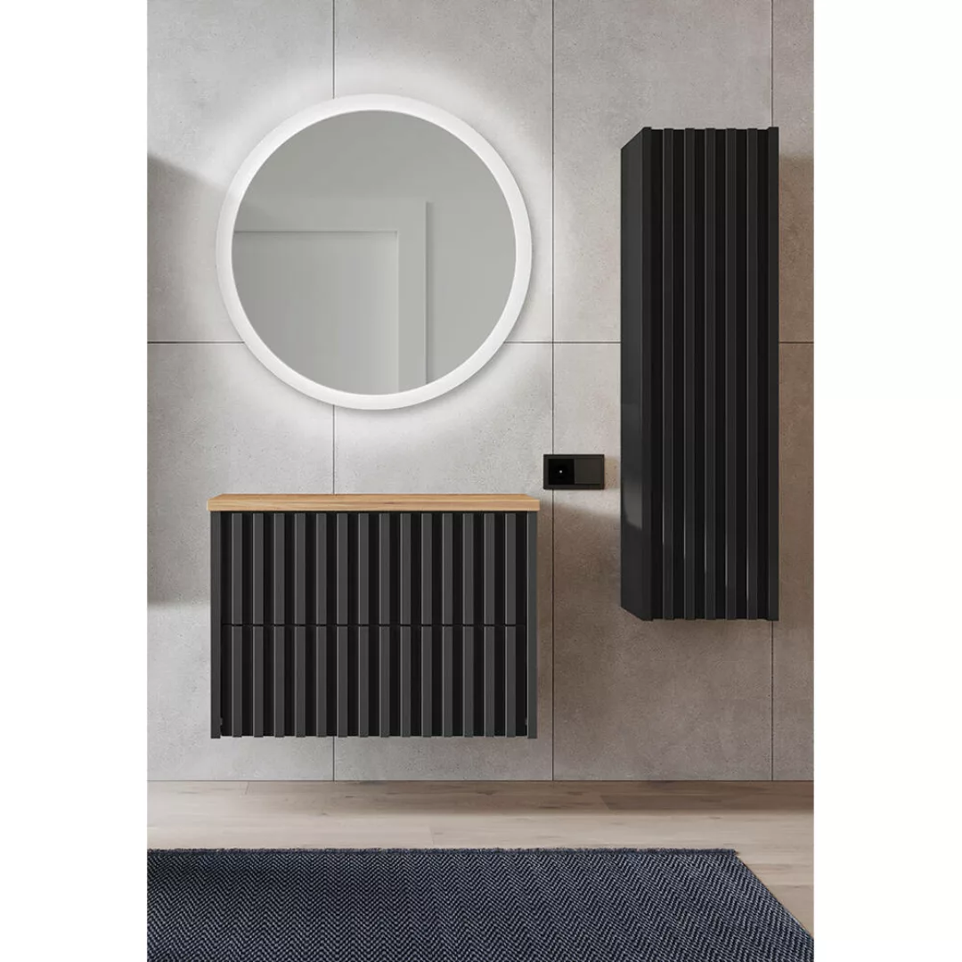 Badezimmermöbel Set mit 2 Hochschränken, Waschtisch 60 cm NANTES-107 in sch günstig online kaufen