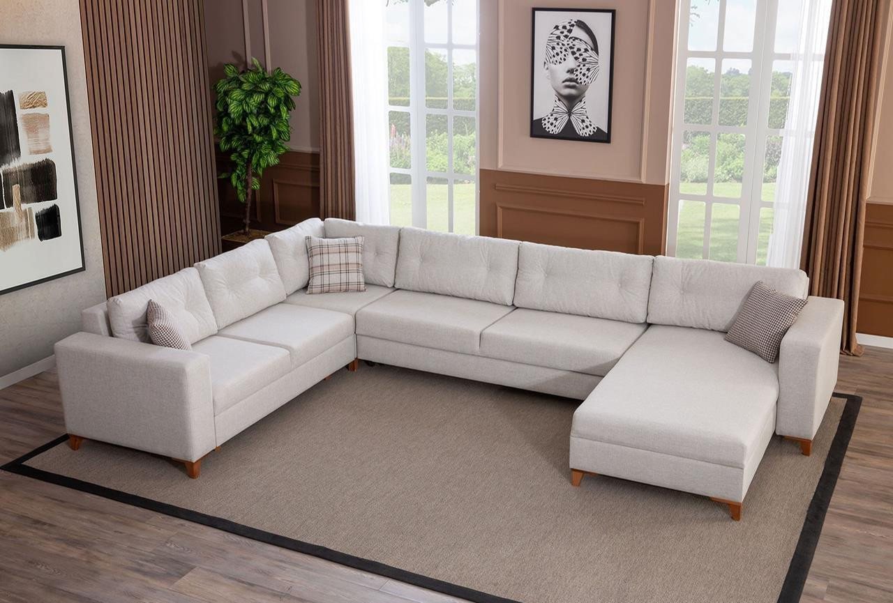 Xlmoebel Ecksofa Exklusives U-Form Wohnzimmer-Sofa vom Designer Luxuriöse E günstig online kaufen