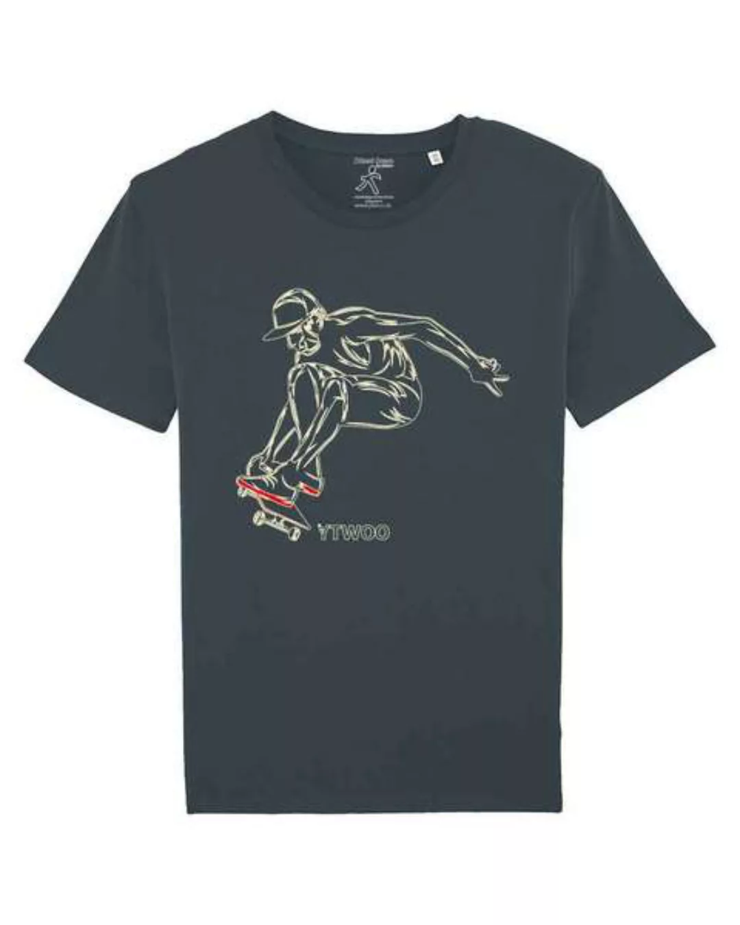 Skate For Live, Herren T-shirt Mit Skater Als Motiv. Skater Bio Shirt günstig online kaufen