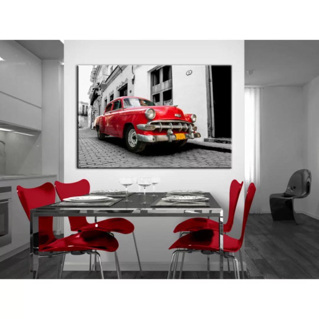 Wandbild Cuban Classic Car (Red) XXL günstig online kaufen