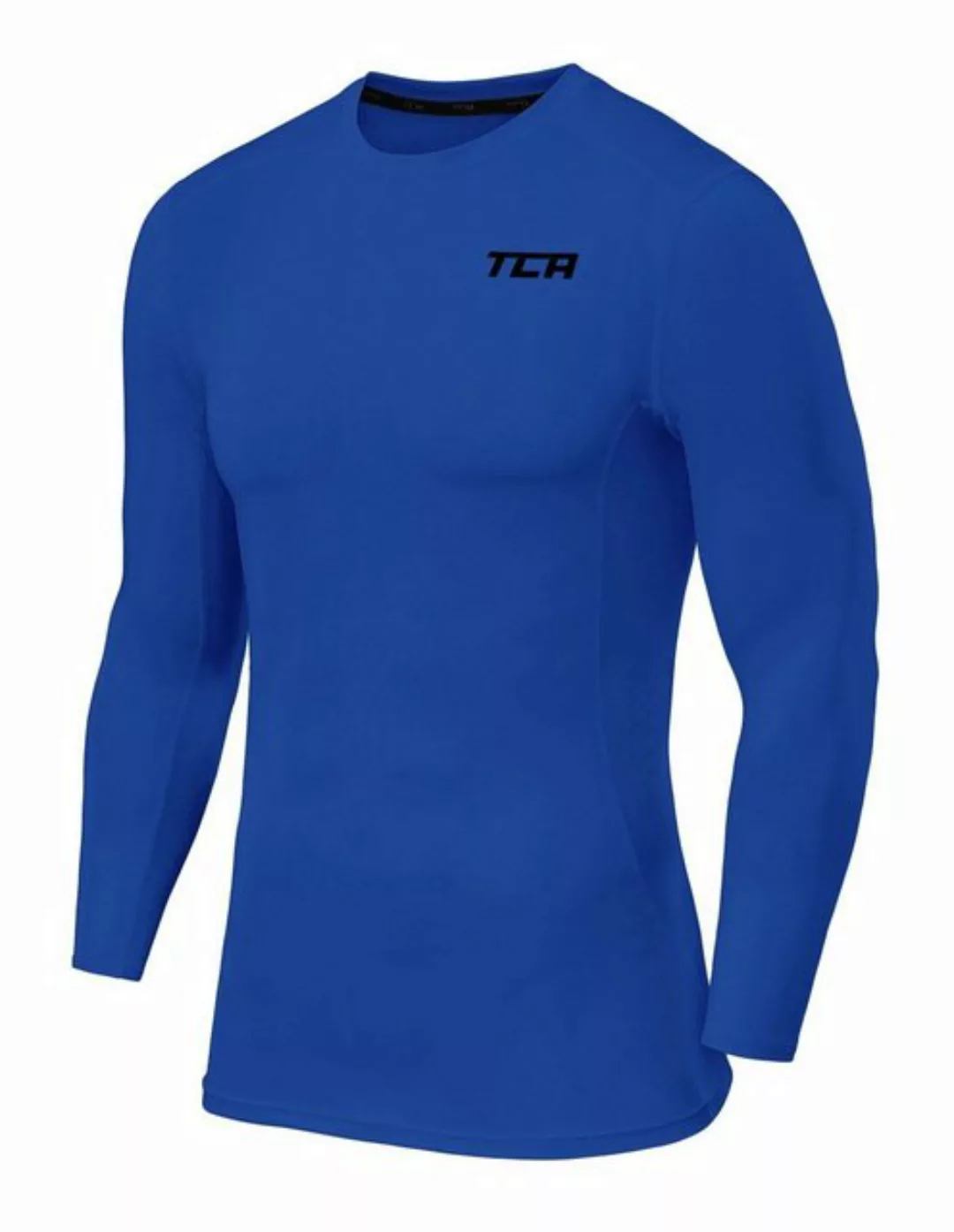TCA Langarmshirt TCA Herren Langarm Kompressionsshirt Thermo Leuchtend Blau günstig online kaufen