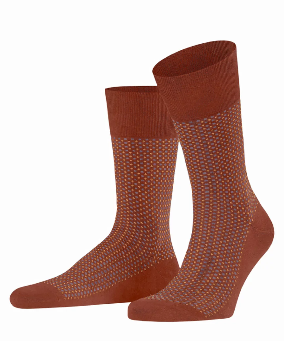 FALKE Uptown Tie Herren Socken, 43-44, Orange, Ajour, Baumwolle, 12437-8829 günstig online kaufen