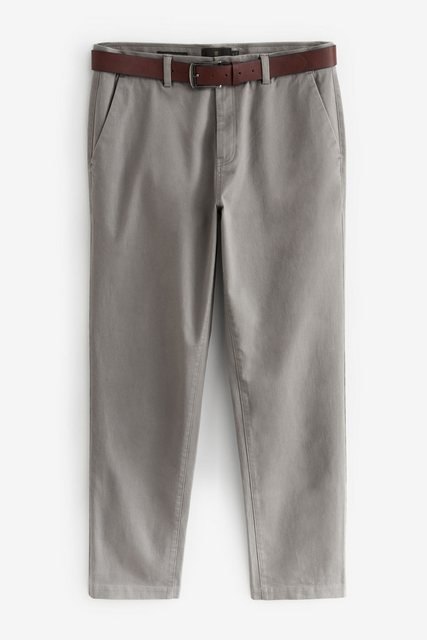 Next Chinohose Straight Fit Chinohose mit weichem Griff + Gürtel (2-tlg) günstig online kaufen