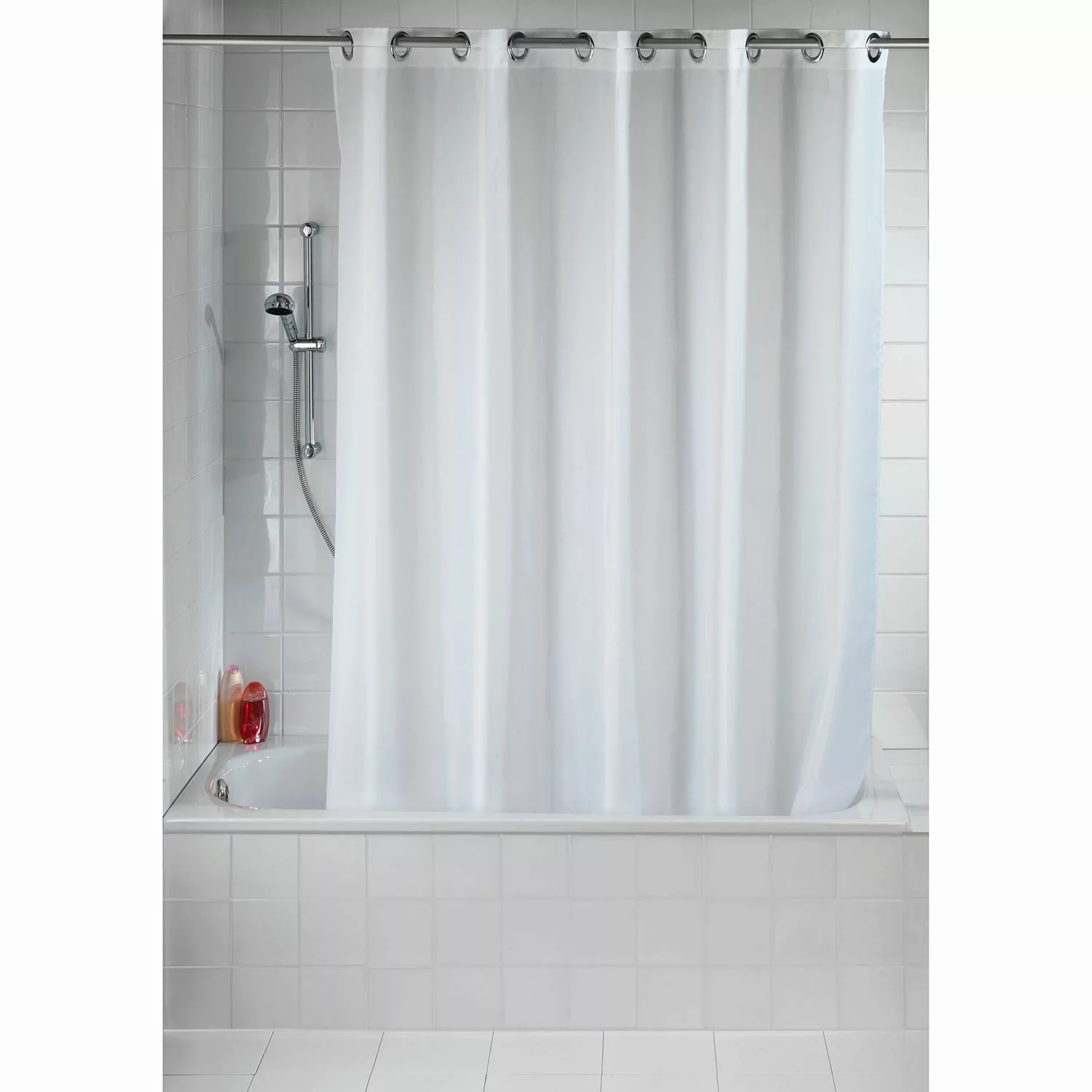 WENKO Duschvorhang Comfort Flex Weiß, Textil (Polyester), 180 x 200 cm, was günstig online kaufen