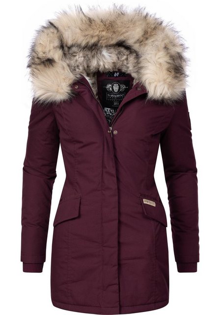 Navahoo Wintermantel Cristal stylischer Damen Winterparka mit Kunstfell-Kap günstig online kaufen