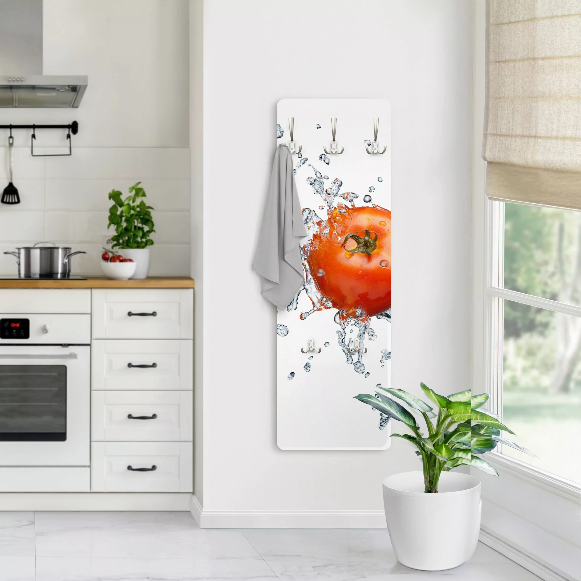 Wandgarderobe Holzpaneel Küche No.507 Frische Tomate günstig online kaufen
