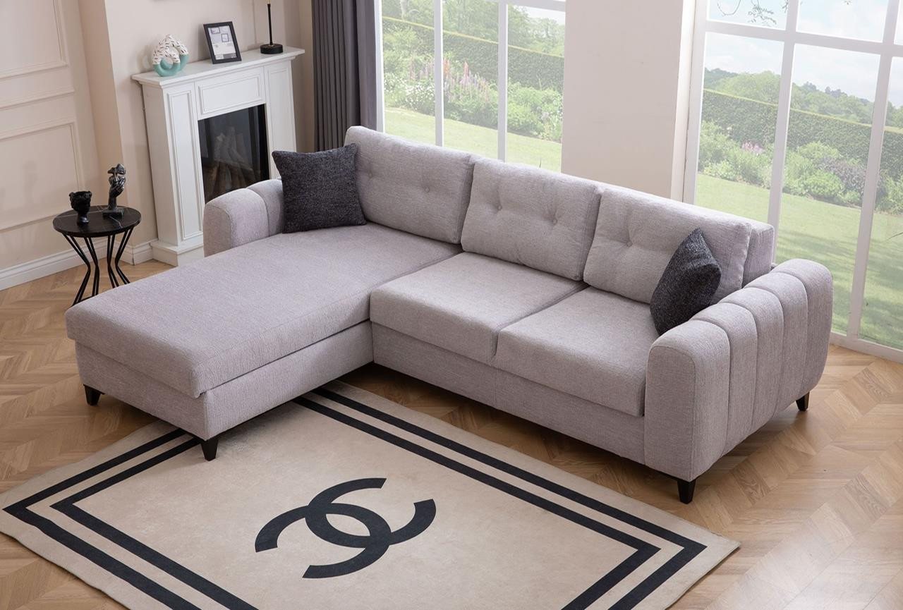 Xlmoebel Ecksofa Neues Ecksofa mit weißem Polster, Designer-Sitzmöbel aus S günstig online kaufen