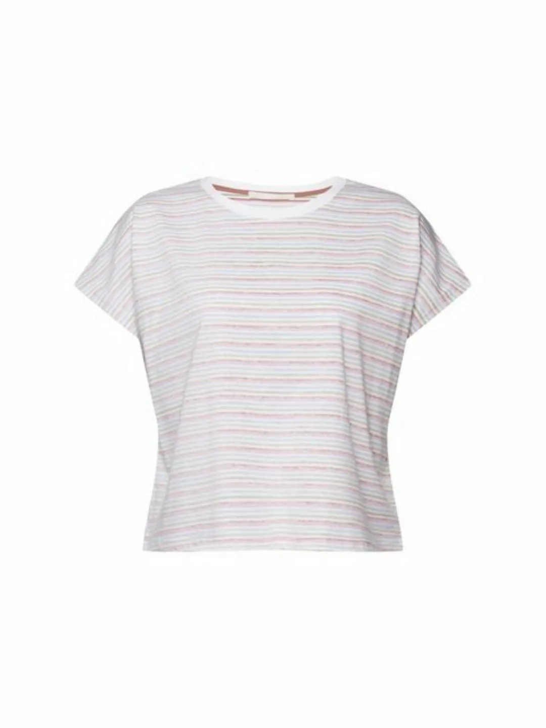 edc by Esprit T-Shirt Verkürztes Streifen-T-Shirt aus Baumwolle (1-tlg) günstig online kaufen