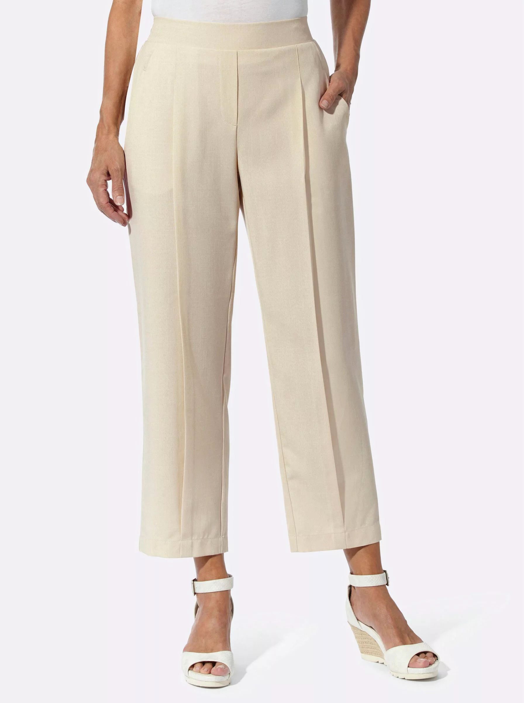 Sieh an! Jerseyhose Bundfaltenhose Innenbeinlänge ca. günstig online kaufen