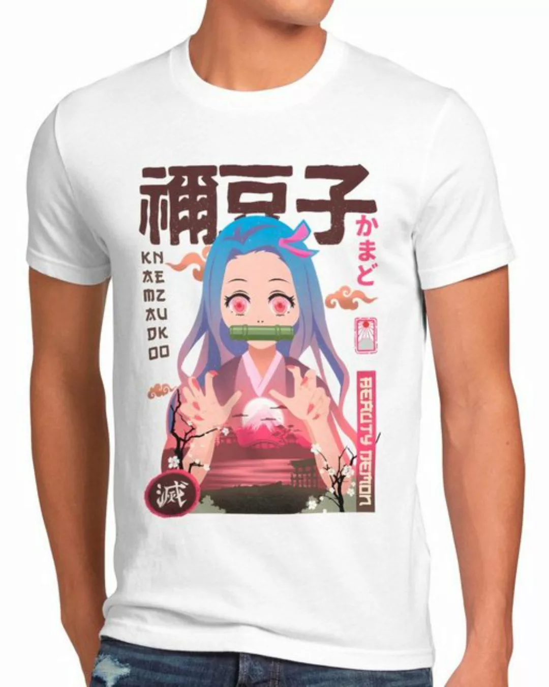 style3 T-Shirt Beautiful Nezuko demon slayer anime japan manga günstig online kaufen