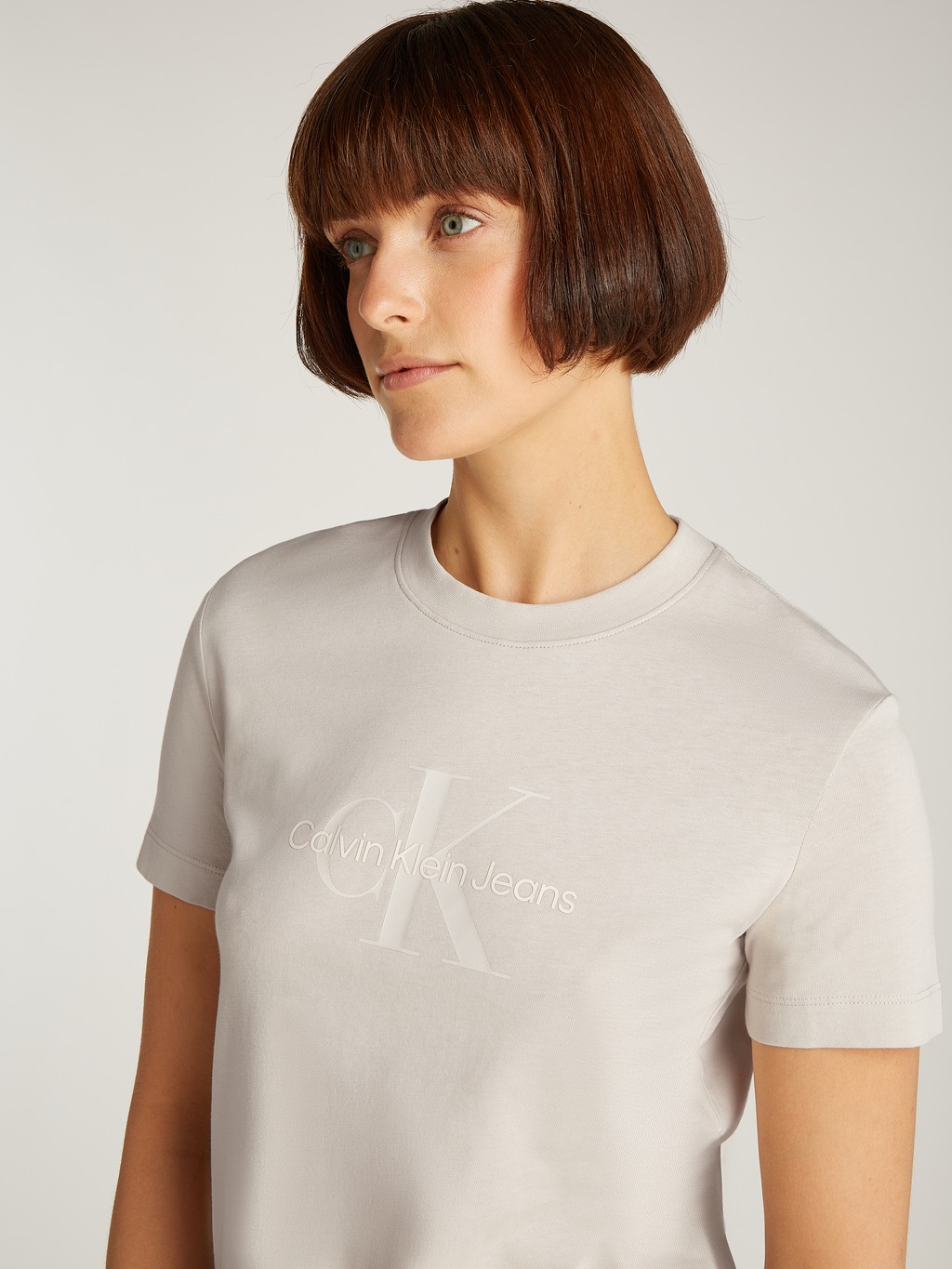 Calvin Klein Jeans Rundhalsshirt GLOSSY MONOLOGO REGULAR TEE mit Logodruck günstig online kaufen