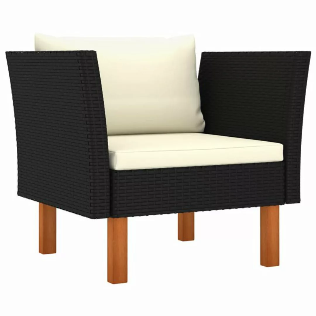 Gartensofa Poly Rattan Und Eukalyptus Massivholz günstig online kaufen