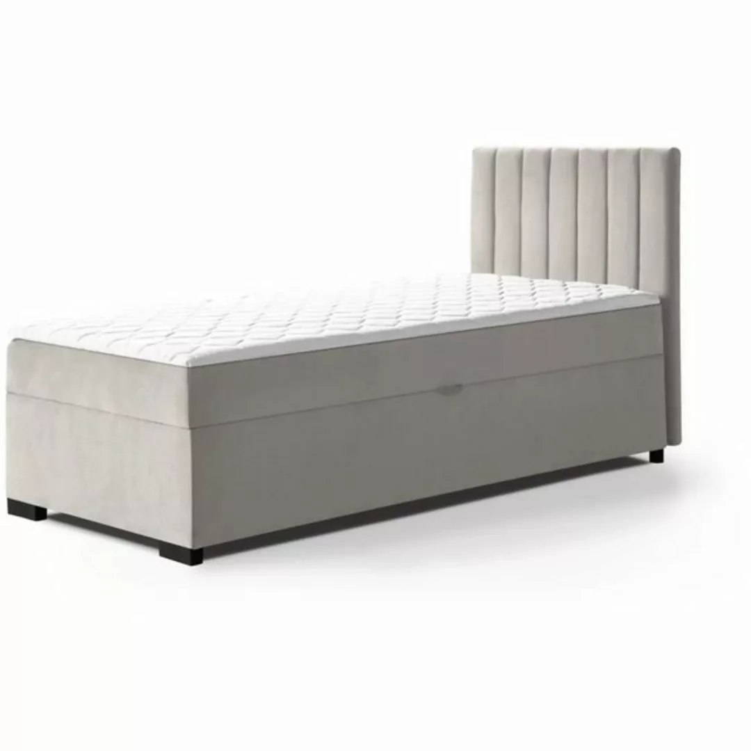 Beautysofa Boxspringbett Eric B:90/100/140/160/180cm (kleines Bett, inkl. F günstig online kaufen