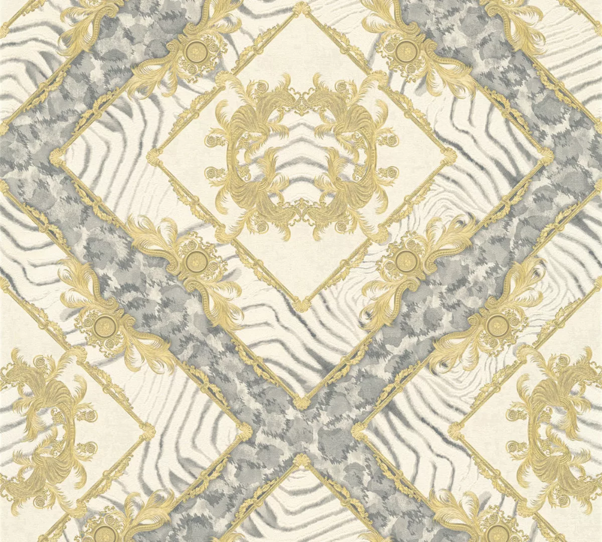 Metallic Mustertapete Versace wallpaper Versace 3 Vasmara in Beige Creme Me günstig online kaufen