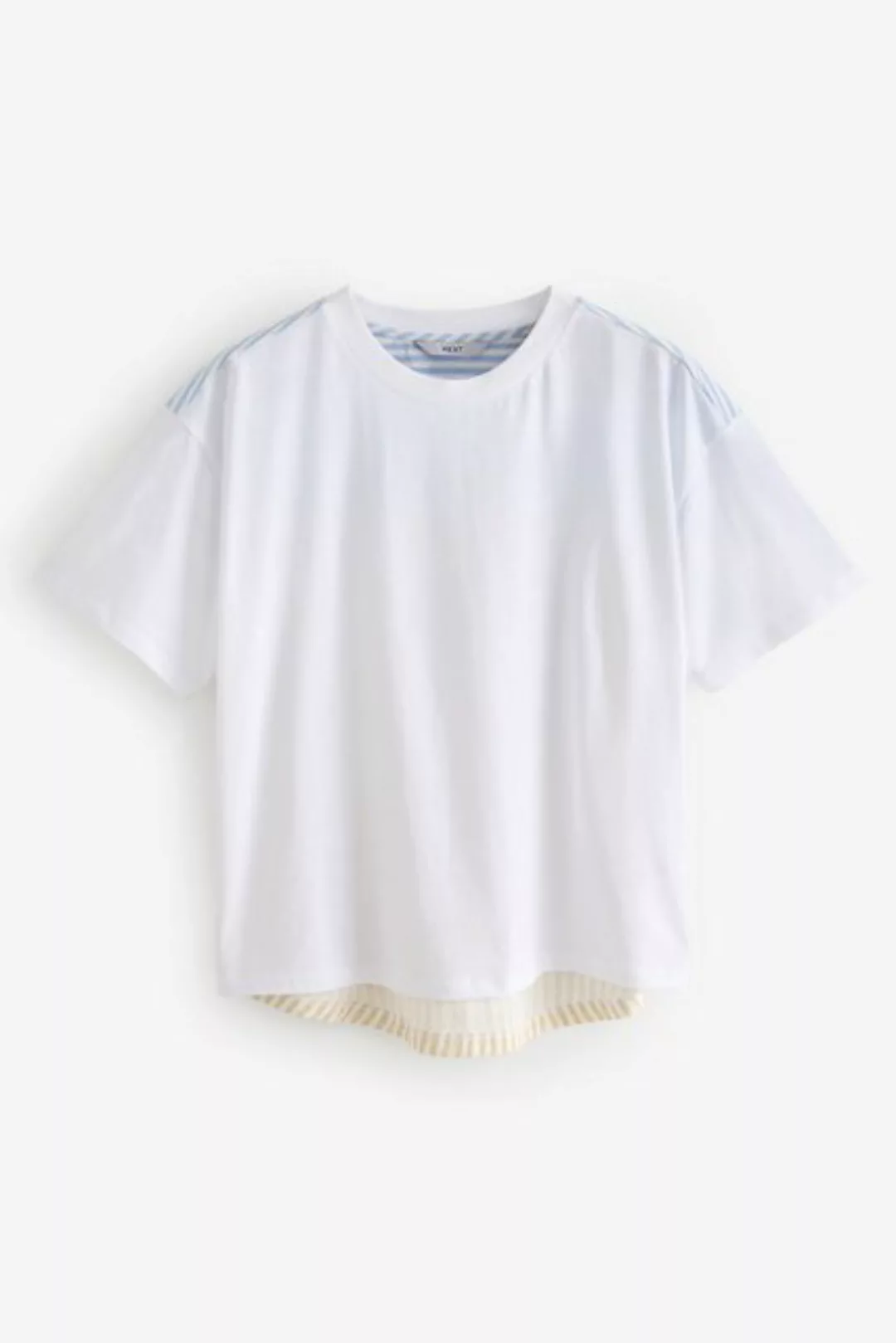 Next T-Shirt Kurzärmeliges Popeline-T-Shirt (1-tlg) günstig online kaufen