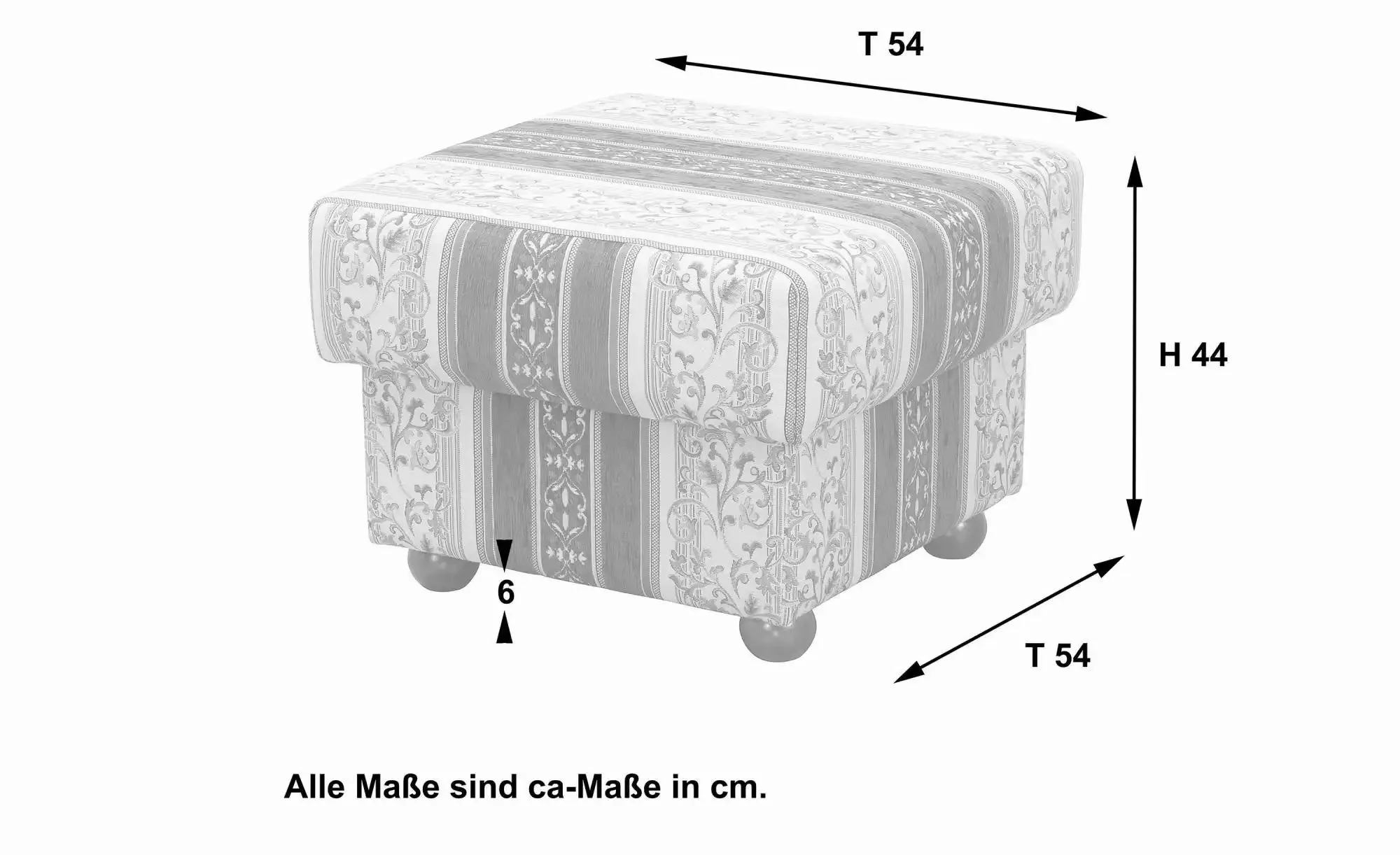 Max Winzer Hocker  Corona ¦ rot ¦ Maße (cm): B: 54 H: 44 Polstermöbel > Hoc günstig online kaufen