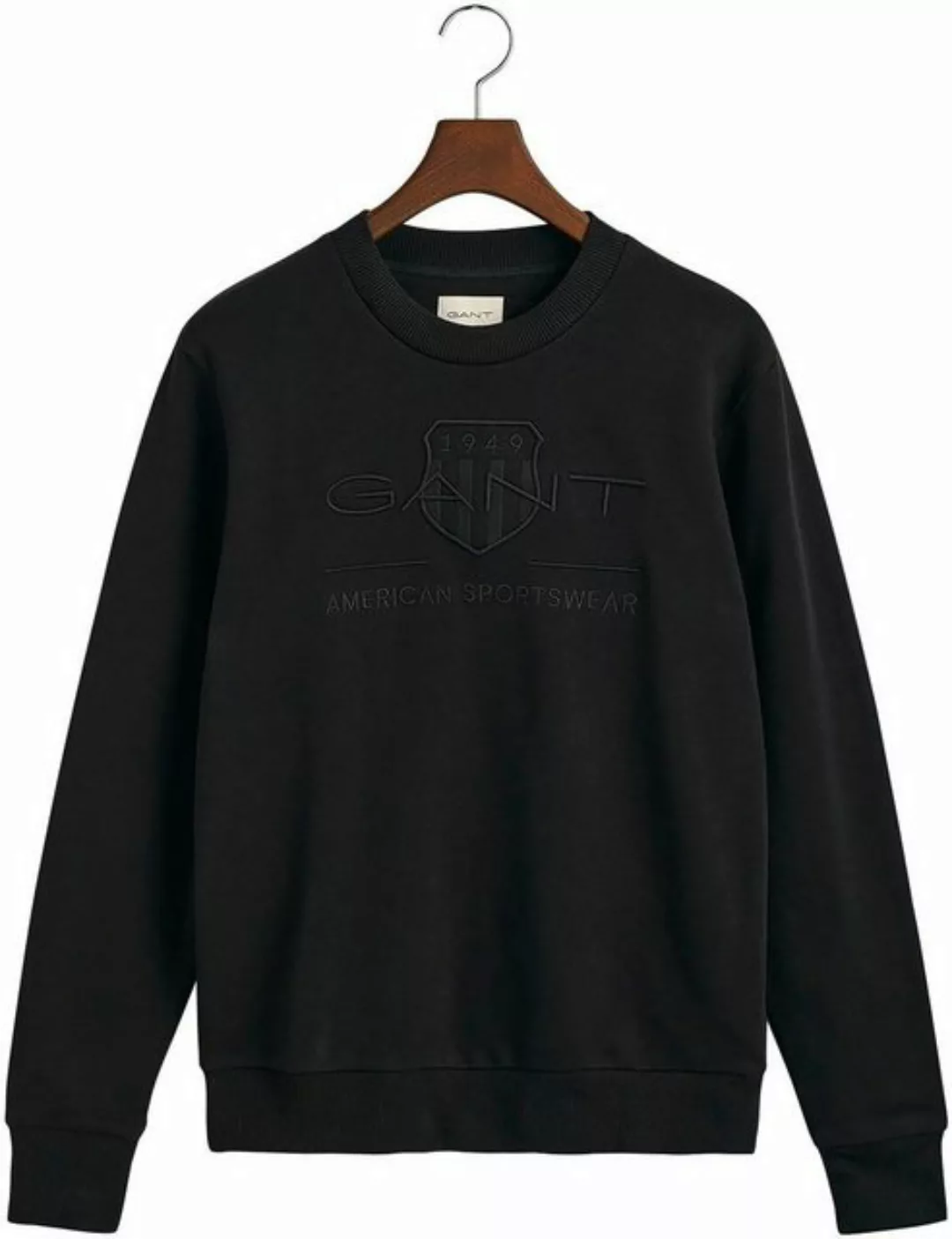 Gant Sweatshirt D1. TONAL ARCHIVE SHIELD C-NECK mit Logostickerei auf der B günstig online kaufen