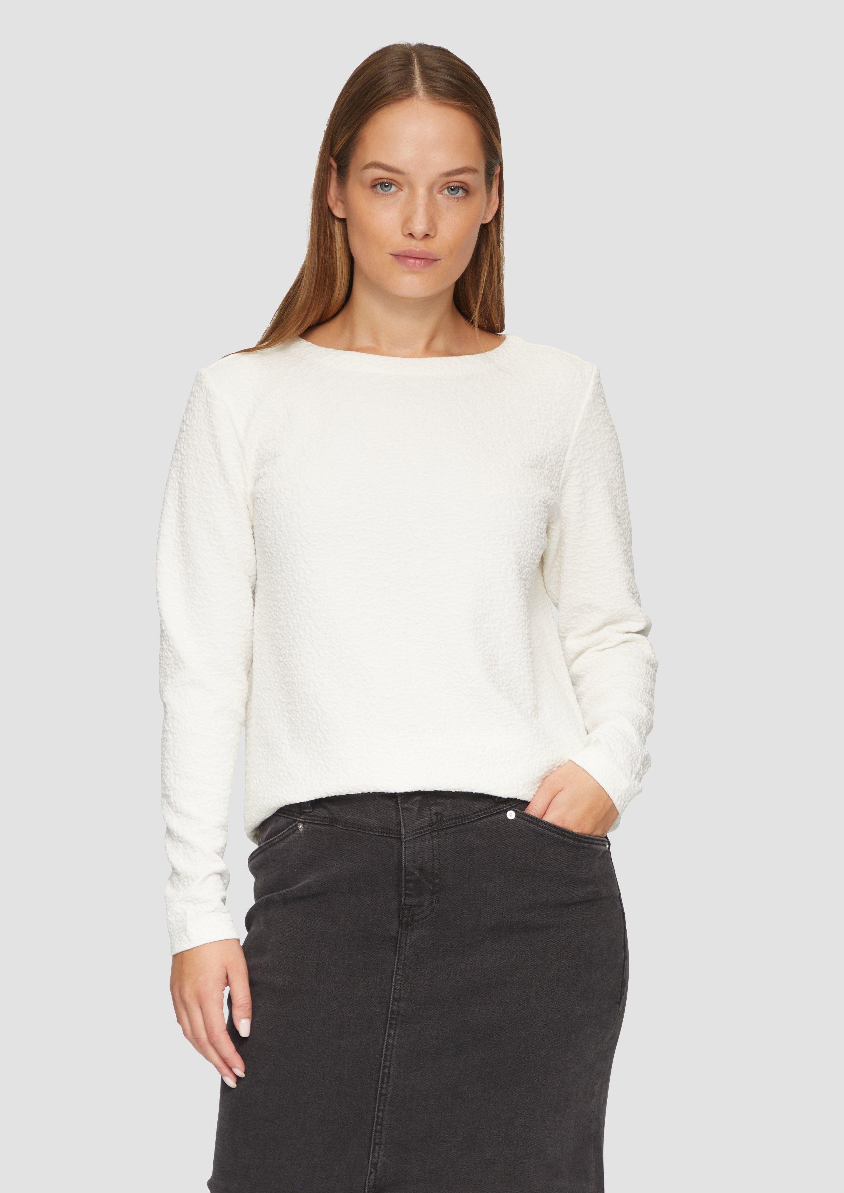 s.Oliver Longsweatshirt mit Crinkle Optik günstig online kaufen
