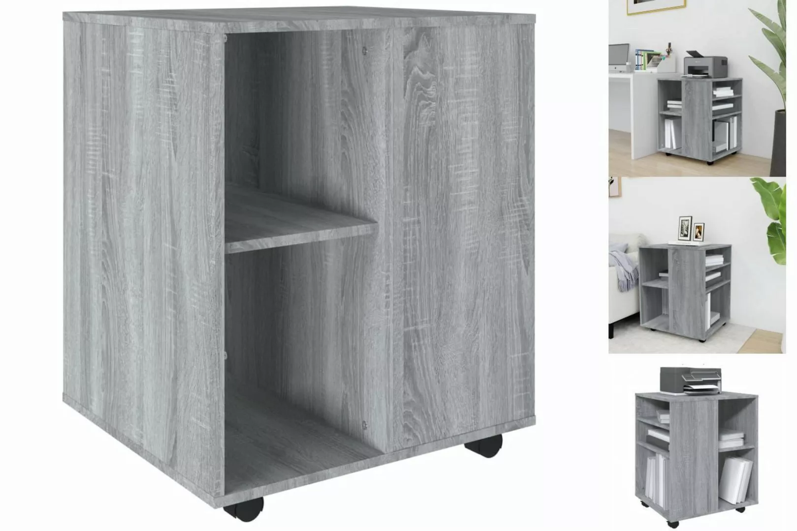 vidaXL Aktenschrank Rollschrank Grau Sonoma 60x53x72 cm Spanplatte günstig online kaufen