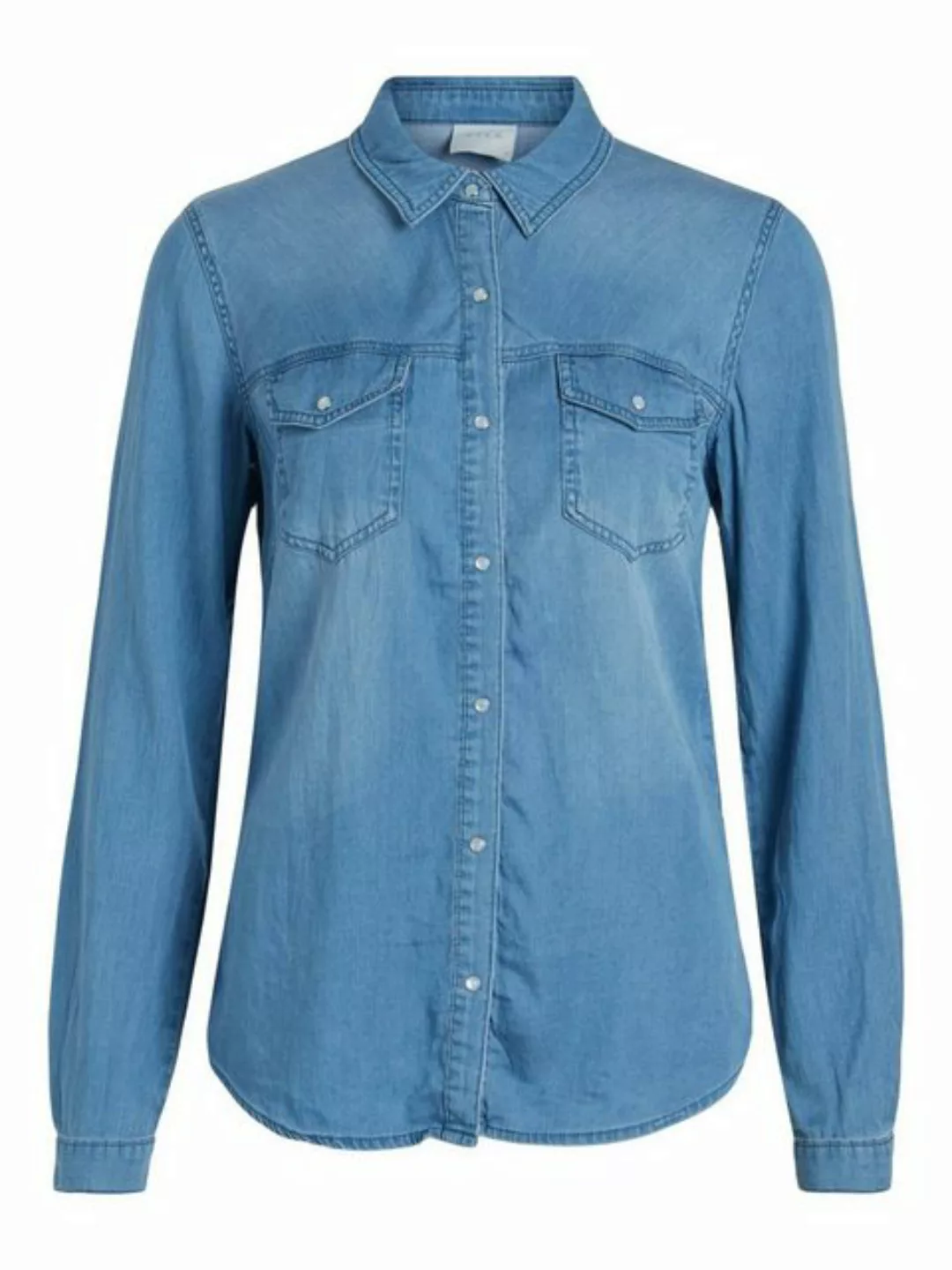 Vila Jeansbluse Damen Jeansbluse VIBISTA DENIM SHIRT Langarm günstig online kaufen