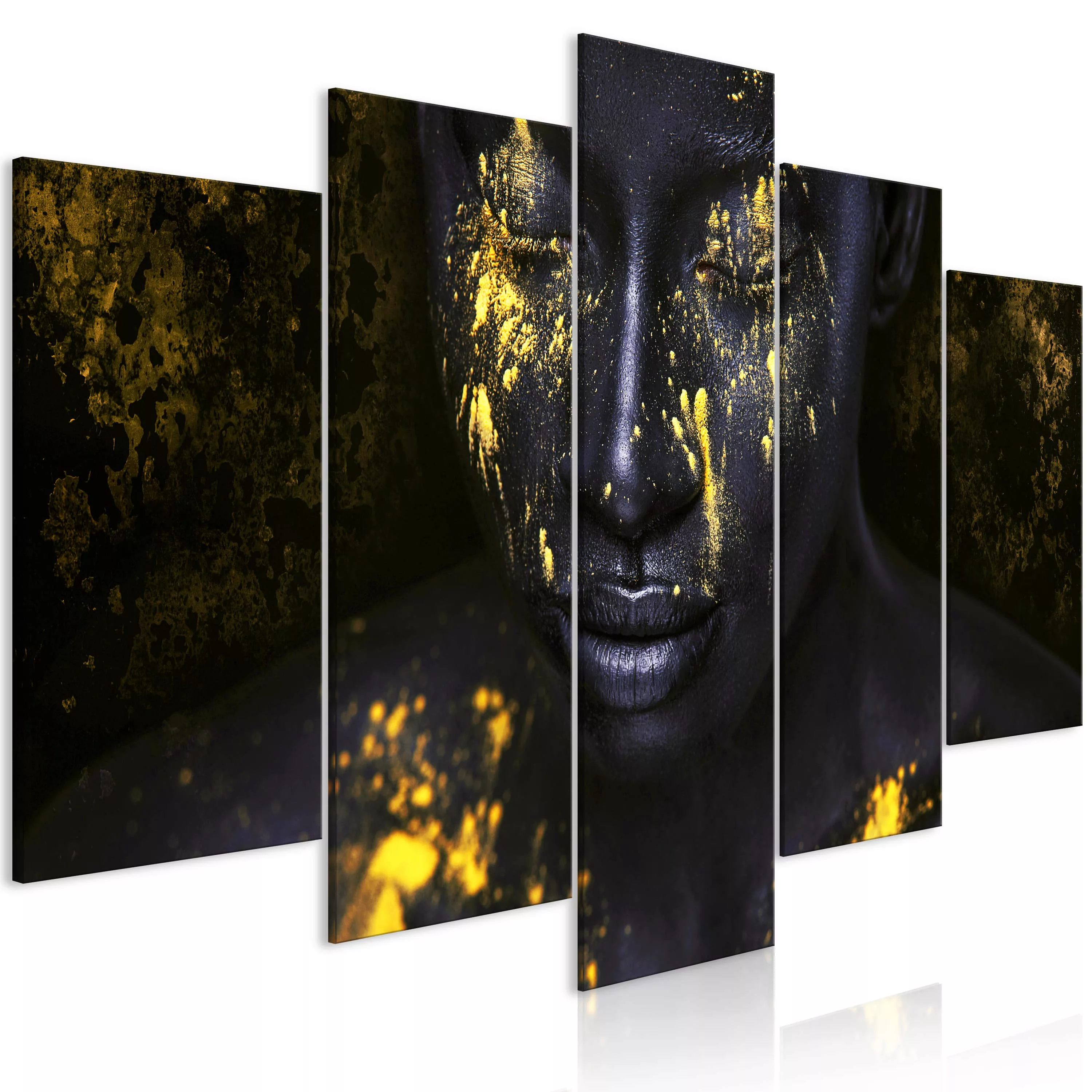 Wandbild - Bathed in Gold (5 Parts) Wide günstig online kaufen