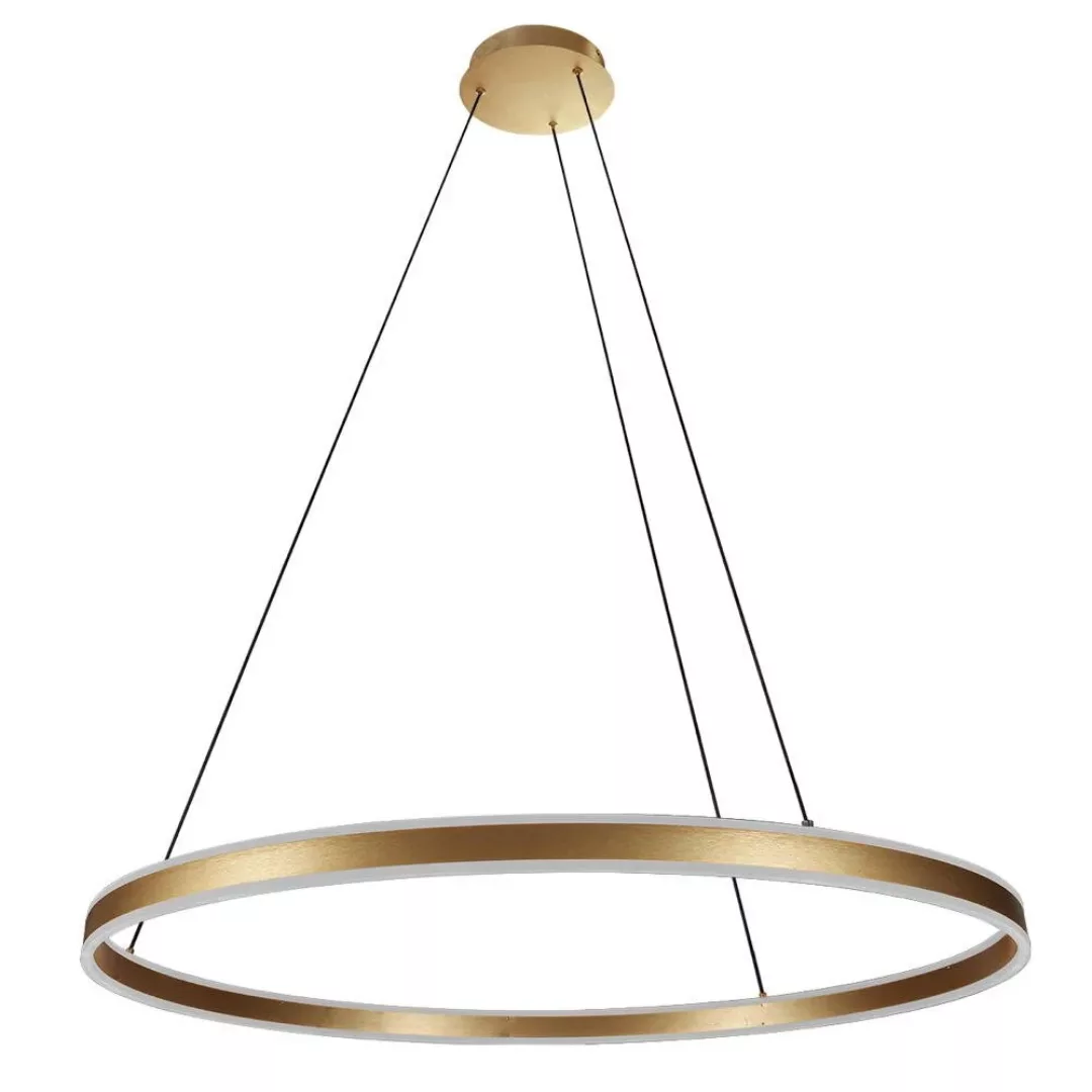 LED Pendelleuchte Ringlux in Gold 2x 40W 7200lm günstig online kaufen